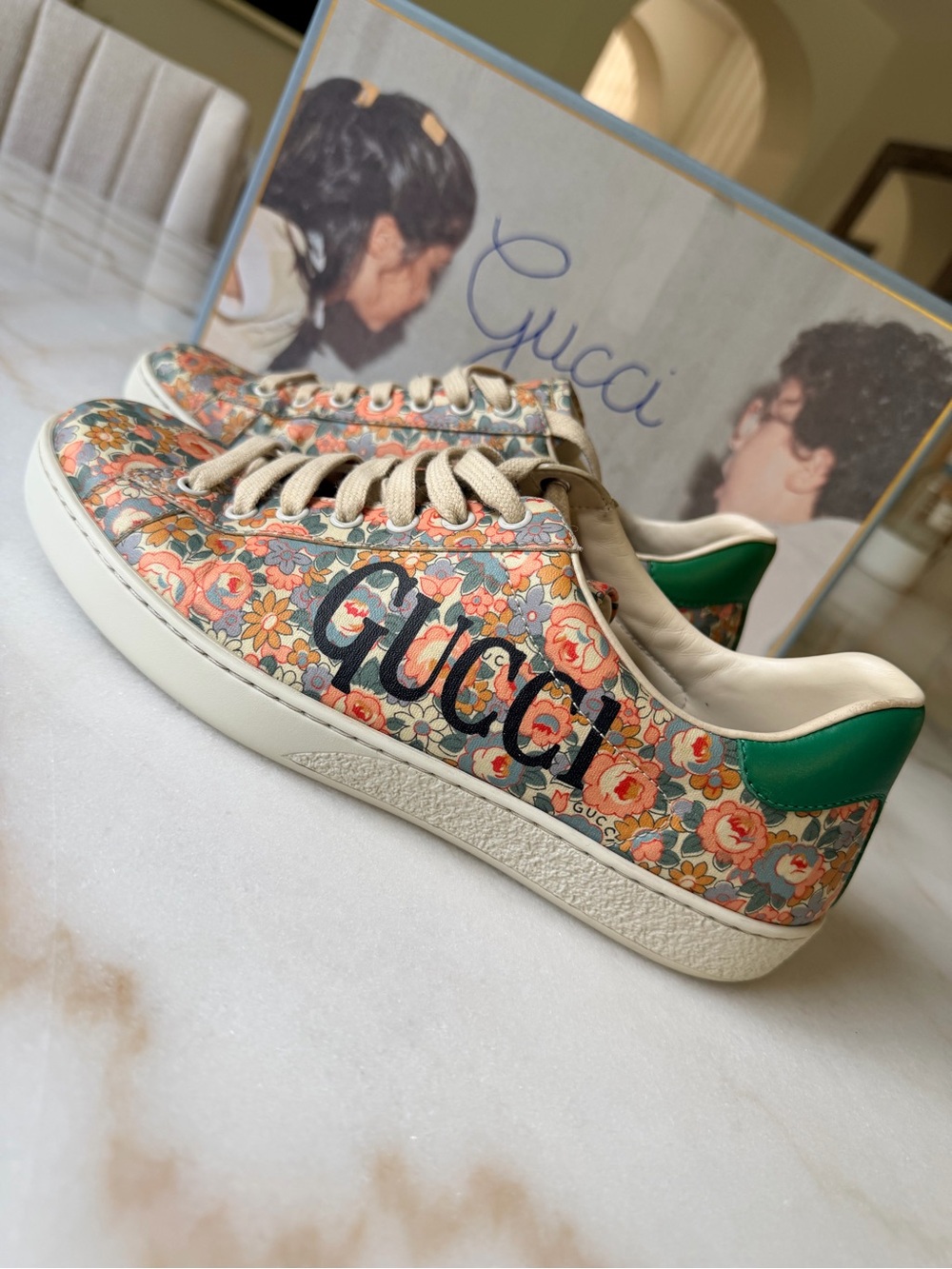 GUCCI x LIBERTY OF LONDON Floral Print Ace Sneakers